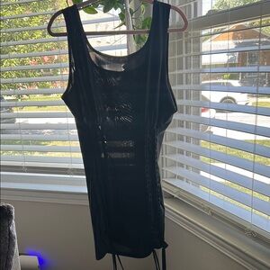 Source Unknown Black Sleeveless Bodycon Dress